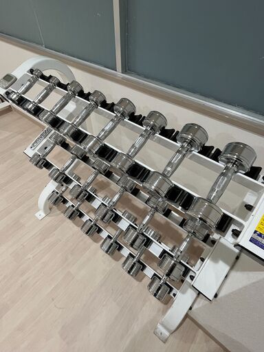 IVANKOダンベルラック3段&ボディメーカーの1kg〜10kgペア