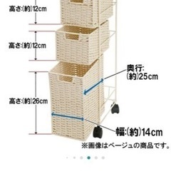 【美品】ニトリ　スリムチェスト　ワゴン　ホワイト