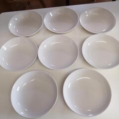 白シンプル皿8枚