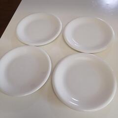 白シンプル平皿4枚