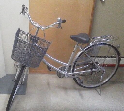 27インチ 自転車 6段変速 シルバー