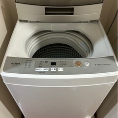 洗濯機　アクア 20年式 AQW-S45H 4.5kg 