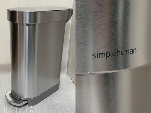 美品】simplehuman/シンプルヒューマン スリムステップダストボックス ゴミ箱 45Lを、直接引き取りに来て頂ける方に、7,000円でお譲りいたします。