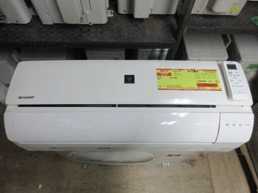 K04112　シャープ　中古エアコン　主に6畳用　冷房能力　2.2KW ／ 暖房能力　2.5KW