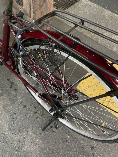 リサイクルショップどりーむ鹿大前店 No705 自転車 ワインレッド カギ付き！！　ベルもついてる！！ リサイクルショップどりーむ鹿大前店 No705 自転車 ワインレッド カギ