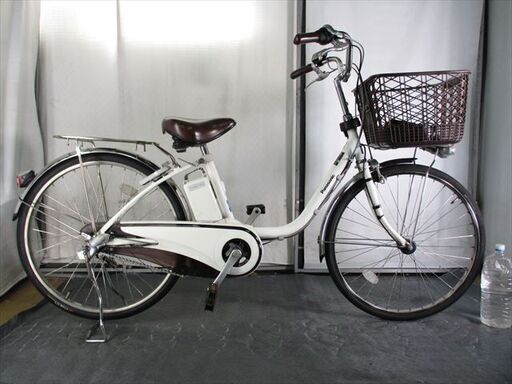 C579　★整備済み　中古電動自転車★Panasonic　リチウムビビ【24インチ　白　16Ah】