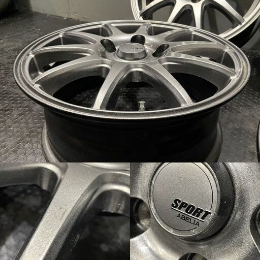 SPORT ABELIA スポーツアベリア 社外ホイール 15インチ 4本 6J5HPCD114.3+45 エスクァイア ヴォクシー等　(VHB372)クレジットカード QRコード決済可能
