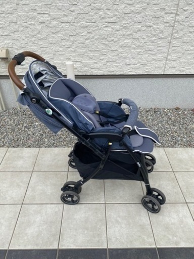 美品】Aprica ラクーナ ビッテ クッションブルーアットルベビーカー