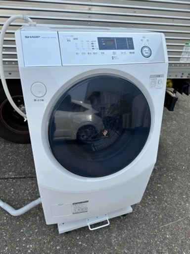 2020年製 美品 SHARP シャープ ドラム式洗濯乾燥機　ES-H10D-WL 左開き 斜型 洗濯10kg 乾燥6.0kg マイクロ高圧洗浄 中古品 管理H318