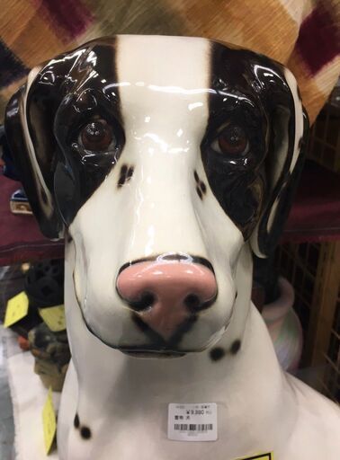 陶器製置物犬　ダルメシアン