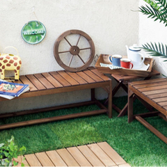 ニトリ　木製ガーデンベンチ Lサイズ