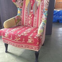 アームチェア　パッチワークレッド　Armchair Patchw...