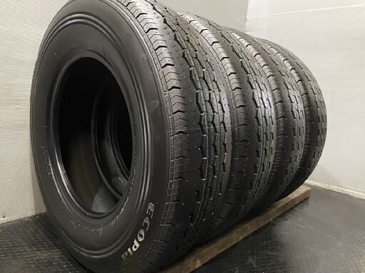 新車外し 2022年製 BS ECOPIA RD613 195/80R15 107/105N LT 15インチ 夏タイヤ 4本 ハイエース キャラバン等　(JR405) クレジットカード QRコード決済可能