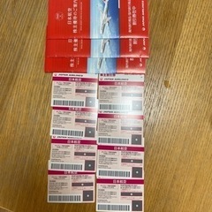 【ネット決済・配送可】日本航空 優待券8枚　ツアー割引券 海外・...