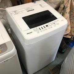 【リサイクルサービス八光】2018年製　ハイセンス　4.5㎏全自動洗濯機　ホワイト　HW-E4502