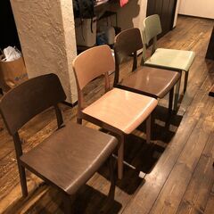 直引取り限定 一枚板ダイニングテーブルセット 椅子4脚 汚れ傷あり