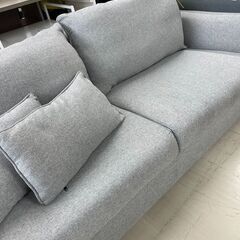 ジモティ来店特価!!! 2人掛けソファー 跳ね上げ収納付き グレー J-0315