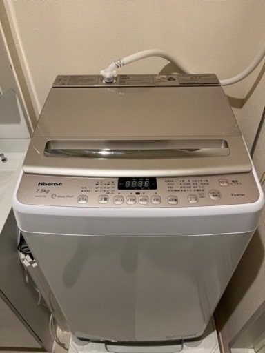 受け渡し者決定　洗濯機　2021/07/04購入　美品　3/24〜26引き取り