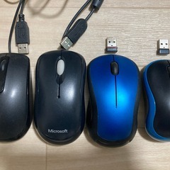 無線マウス2台 + 有線マウス2台