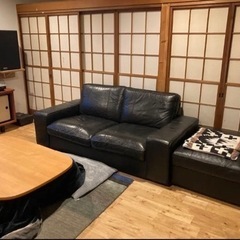 IKEA KIVIK 本革ソファ　3月中取りに来れる方 IKEA KIVIK 本革ソファ 3月中取りに来れる方