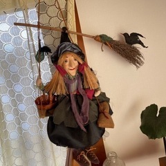 無料　アンティークドール　魔女　置物　壁掛け　レトロ　witch
