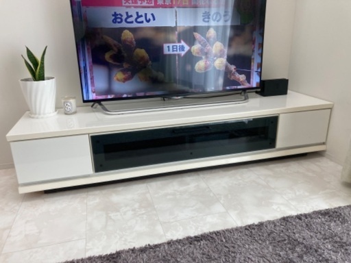 ニトリ　テレビ台　ローボード　テレビボード　ビエンナ１７４ＬＢホワイト　白