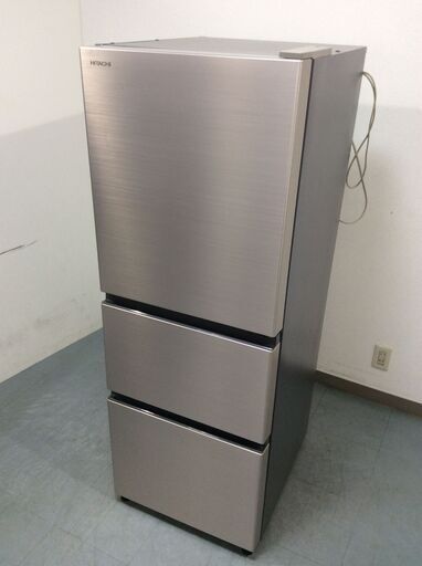 （3/25受渡済）YJT6466【HITACHI/日立 3ドア冷蔵庫】極美品 2021年製 R-27NV-N 家電 キッチン 冷蔵冷凍庫 右開きドア 265L