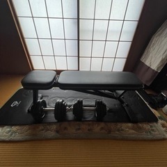 リーディングエッジ　トレーニングベンチ（調整可能）・ダンベル（片方30kg）セット　神戸ならどこでも配送します！