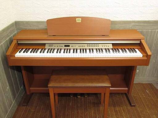 ss4799　ヤマハ　電子ピアノ　クラビノーバ　CLP-120　椅子付き　YAMAHA　Clavinova　デジタルピアノ　チェリー調仕上げ　ペダル付　88鍵盤　ライトブラウン　イス付き　鍵盤楽器