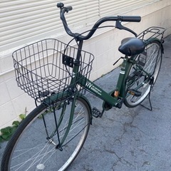 27インチ　カーキやグリーン系の自転車