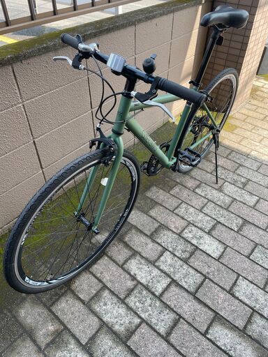 リサイクルショップどりーむ荒田店　No613 エコNo15838X アウターリミッツ　クロスバイク　定価３万円！　綺麗なマットカーキカラー♪　ギア切り替え付き♪ リサイクルショップどりーむ荒田店 No613 エコNo15838X アウター