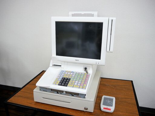 【ヤ取終了4/19】≪U147ジ-⑤≫ 通電OK NEC/エヌイーシー POSレジ/キャッシュドロワ/ICカードリーダー PWPX321W02/EW-90608E3U6H-2/PW-CT11-01 現状品