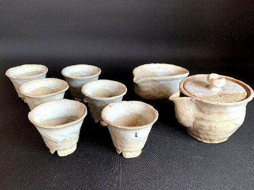 萩焼　煎茶器セット　急須　湯さまし　湯飲み（6客）　茶道具　煎茶道