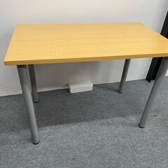 シンプルなテーブル（デスク）2台 ナチュラルカラー 脚組立て式