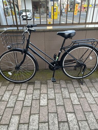 リサイクルショップどりーむ荒田店　No617 エコNo15849X 自転車　シティサイクル　２６インチ　ギア切り替え付き♪　LEDオートライト♪　人気の黒♪ リサイクルショップどりーむ荒田店 No617 エコNo15849X 自転車 シティ