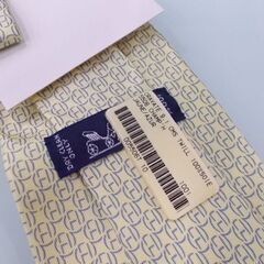 HERMES ネクタイ 5506 CHAMP H柄 イエロー系 CRAVATE 9.1 CMS TWILL 