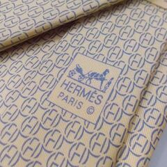 HERMES ネクタイ 5506 CHAMP H柄 イエロー系 CRAVATE 9.1 CMS TWILL 