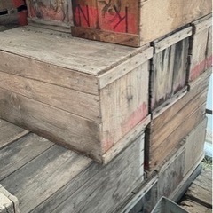 【レトロ】古道具 林檎箱 木箱