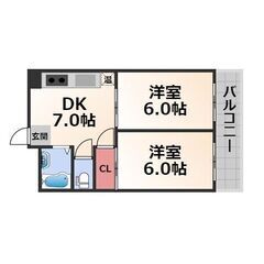 ✅家賃まで負担✅初期費用無料🎉南巽駅6分🎉最上階オール電化2DK