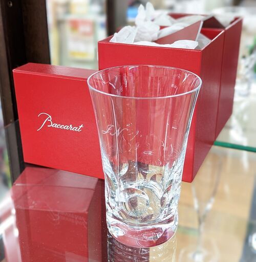 ☆ジモティー割引有り☆Baccarat ベルーガ ハイボールグラス イニシャル刻印あり　ag-gf060