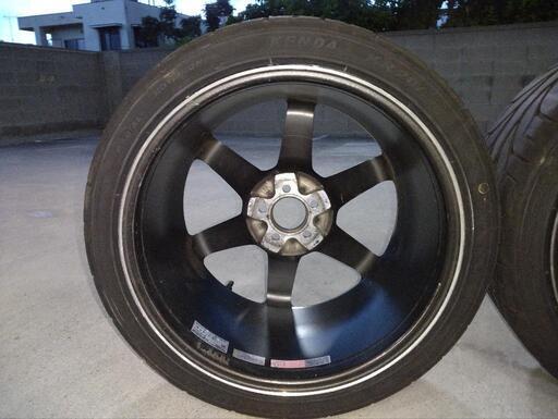 TE37SL １８インチ 9.5J ＋45 pcd100 5穴 4本 タイヤ付 BRZ ZN6 ZC6 ZD8 ZN8 86 GR86