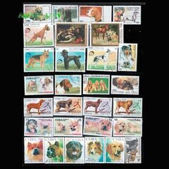 海外の犬の使用済み切手
