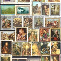 海外の絵画の使用済み切手