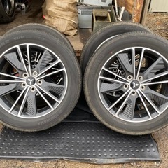 デリカD5 純正タイヤ　新車外し　225/55r-18 三菱純正 デリカD5 新車外し 225/55/18 アルミホイールタイヤセット