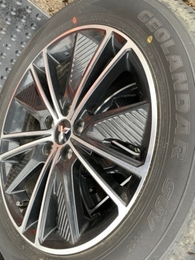 三菱純正 デリカD5 新車外し 225/55/18 アルミホイールタイヤセット