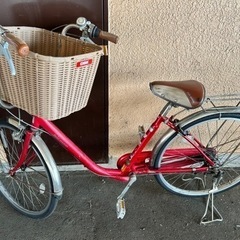 赤の自転車(中古)今月中1000円引き