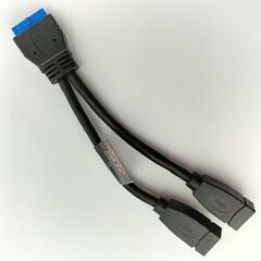 20ピンヘッダー出力用USB3.2 Gen1ソケット変換ケーブル