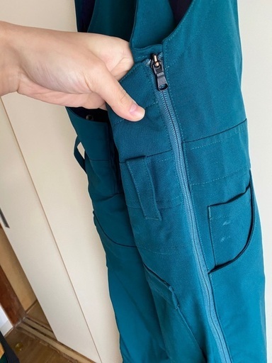 値下げ！！【着画あり】バートン 注文 ビブパン 青緑 