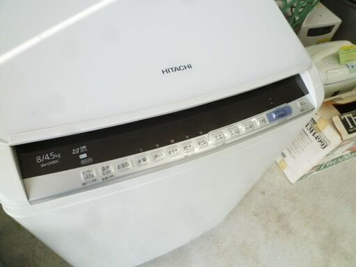 洗濯機 8.0kg 2018年製 日立 ビートウォッシュ BW-DV80C ホワイト 乾燥機能 速乾ビート乾燥 電気洗濯乾燥機 縦型 8kg HITACHI 苫小牧西店