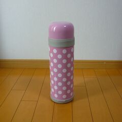 水筒　ピンク　水玉